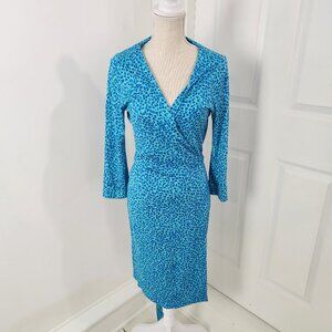 Diane Von Furstenberg Blue Patterned Dress